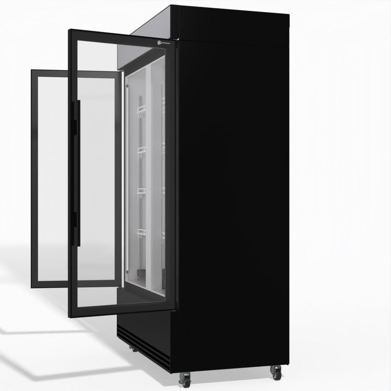 Skope BME1200N-AC 2 Glass Door Display or Storage Fridge, Lit Sign