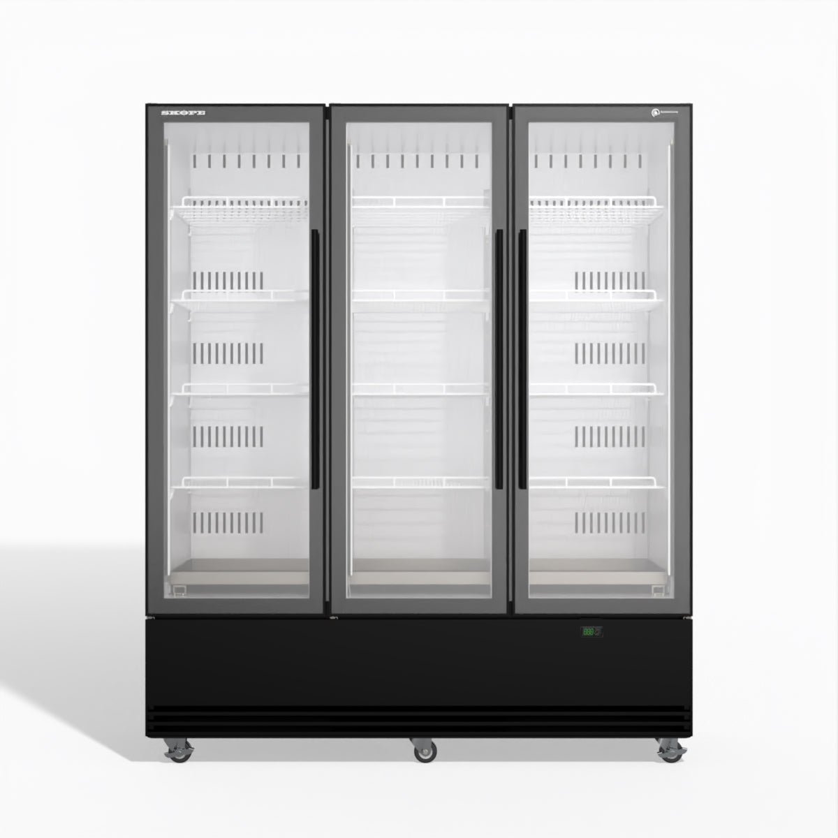 Skope BME1500N-A 3 Glass Door Display or Storage Fridge - Black/White