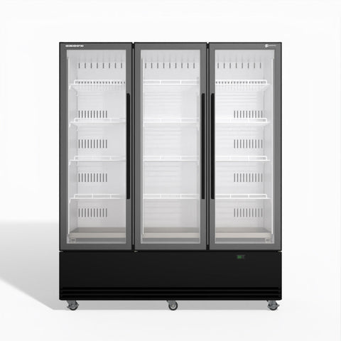 Skope BME1500N-A 3 Glass Door Display or Storage Fridge - Black/White