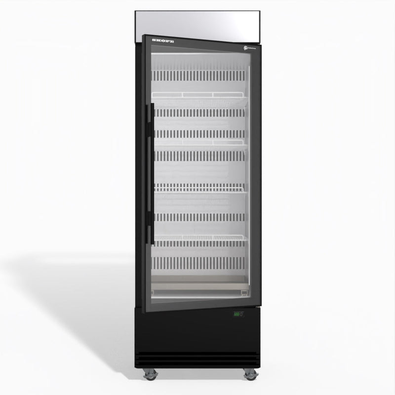 Skope BME600N-AC 1 Glass Door Display or Storage Fridge, Lit Sign