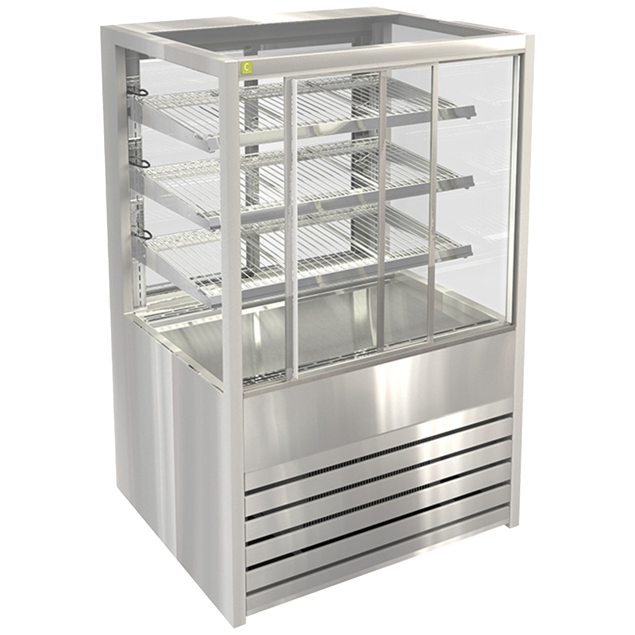 Cossiga Refrigerated Freestanding Sliding Front Cabinet with Rear Glass Door - BTGRF-SD