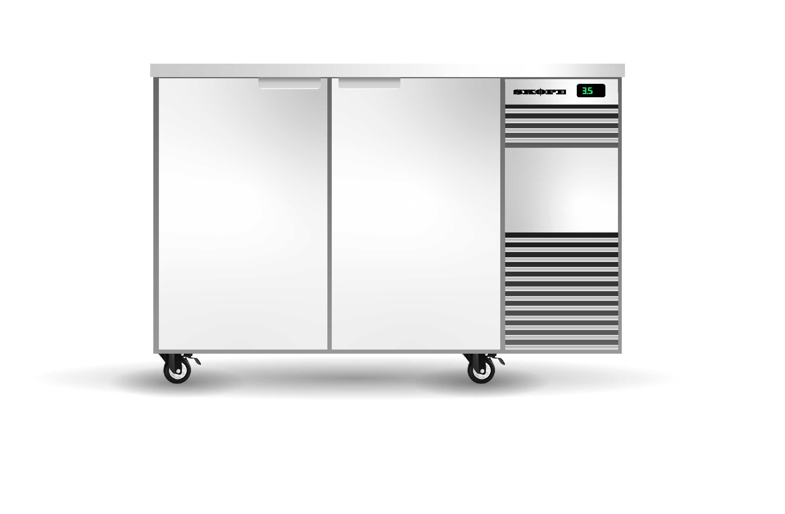 Skope BackBar 2 Solid Swing Door Fridge