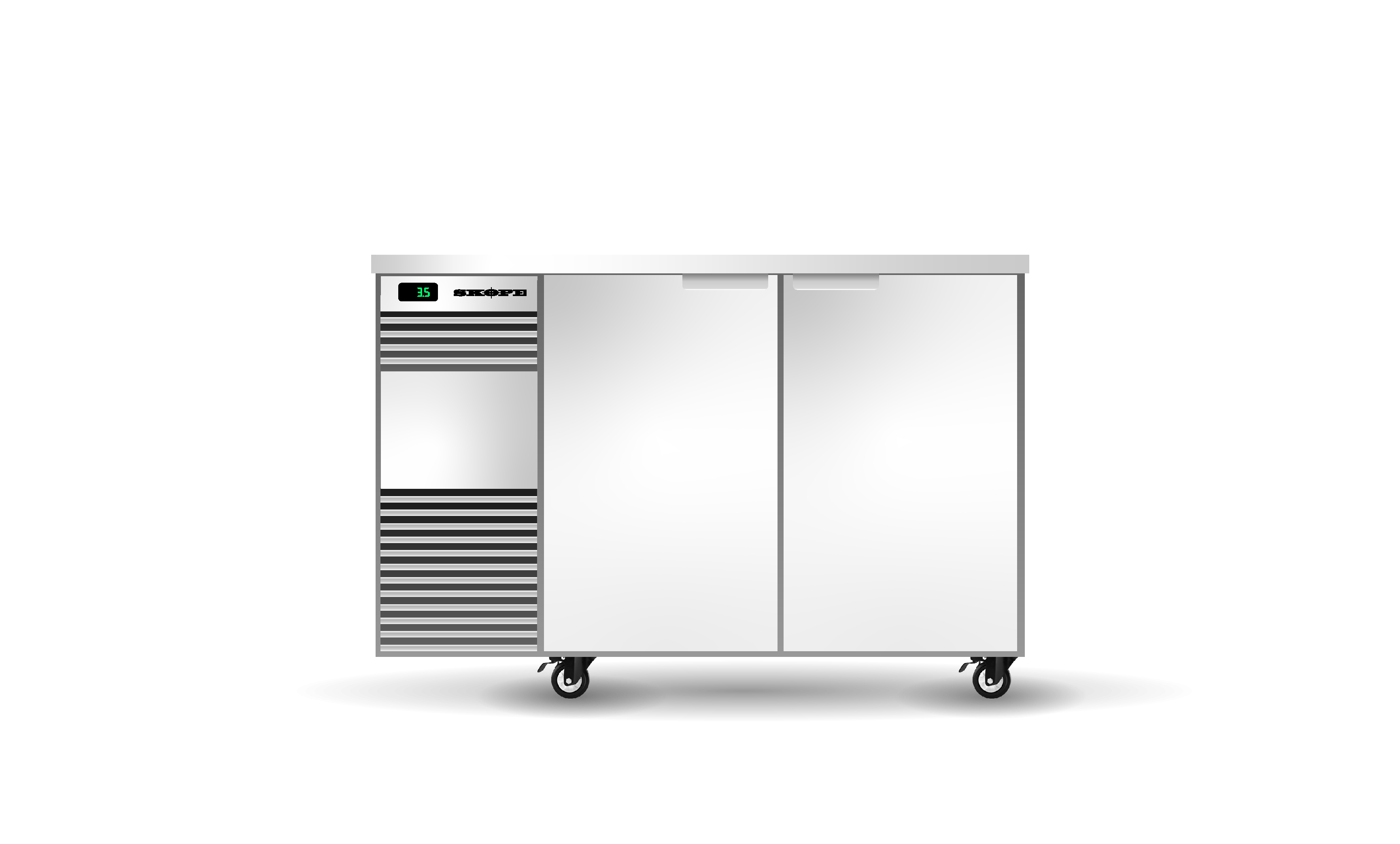 Skope BackBar 2 Solid Swing Door Fridge