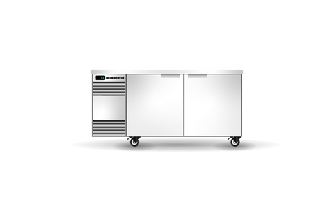 Skope BackBar 2 Solid Swing Door CounterLine Fridge