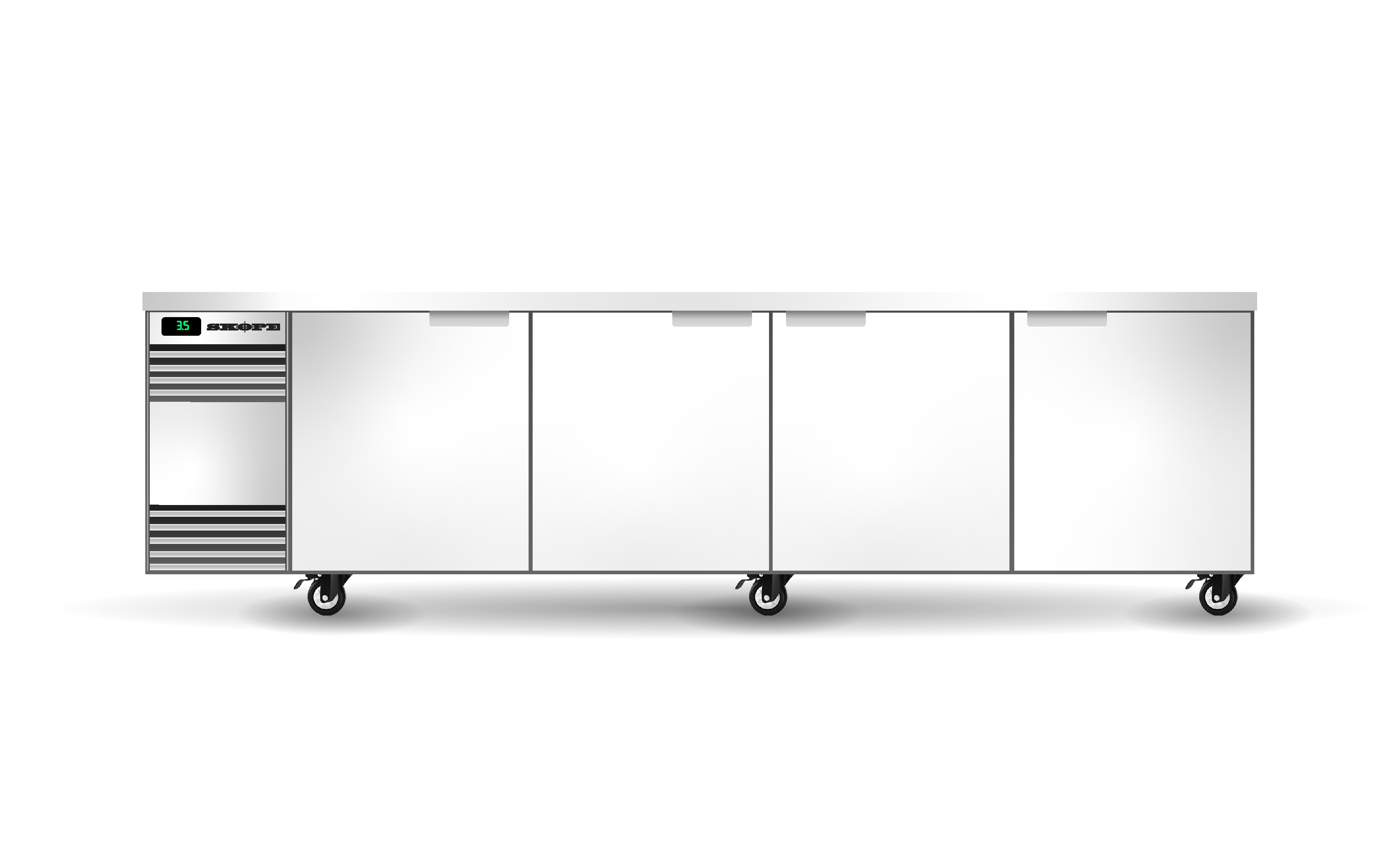 Skope BackBar 4 Solid Swing Door CounterLine Fridge