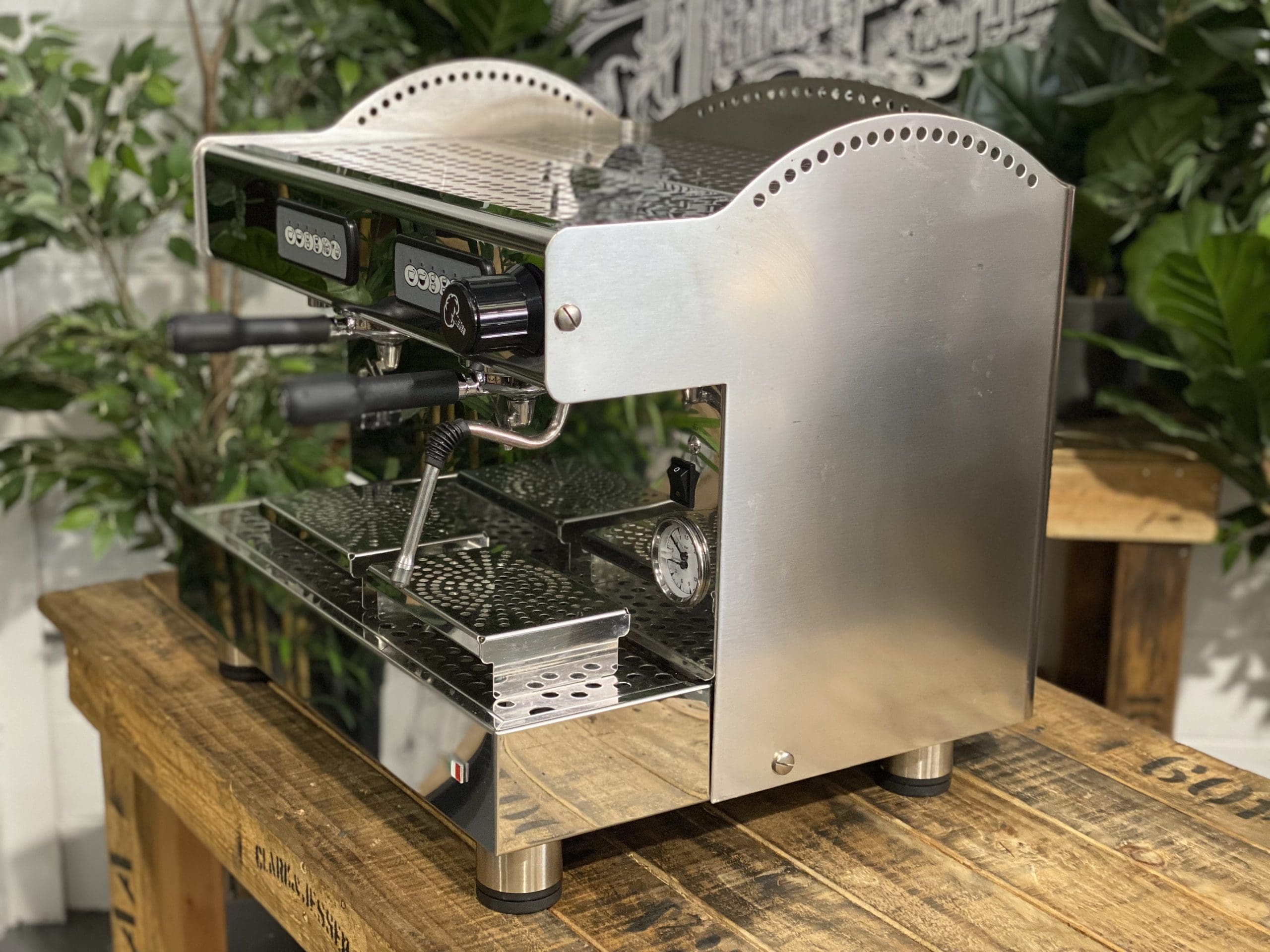 Bezerra C2013 w. Wega Handles - 2 Group Commercial Espresso Machine - Stainless