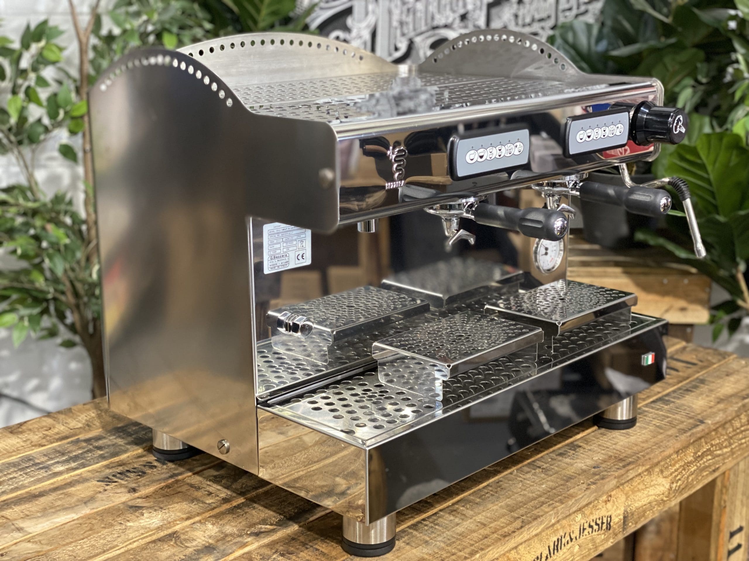 Bezerra C2013 w. Wega Handles - 2 Group Commercial Espresso Machine - Stainless