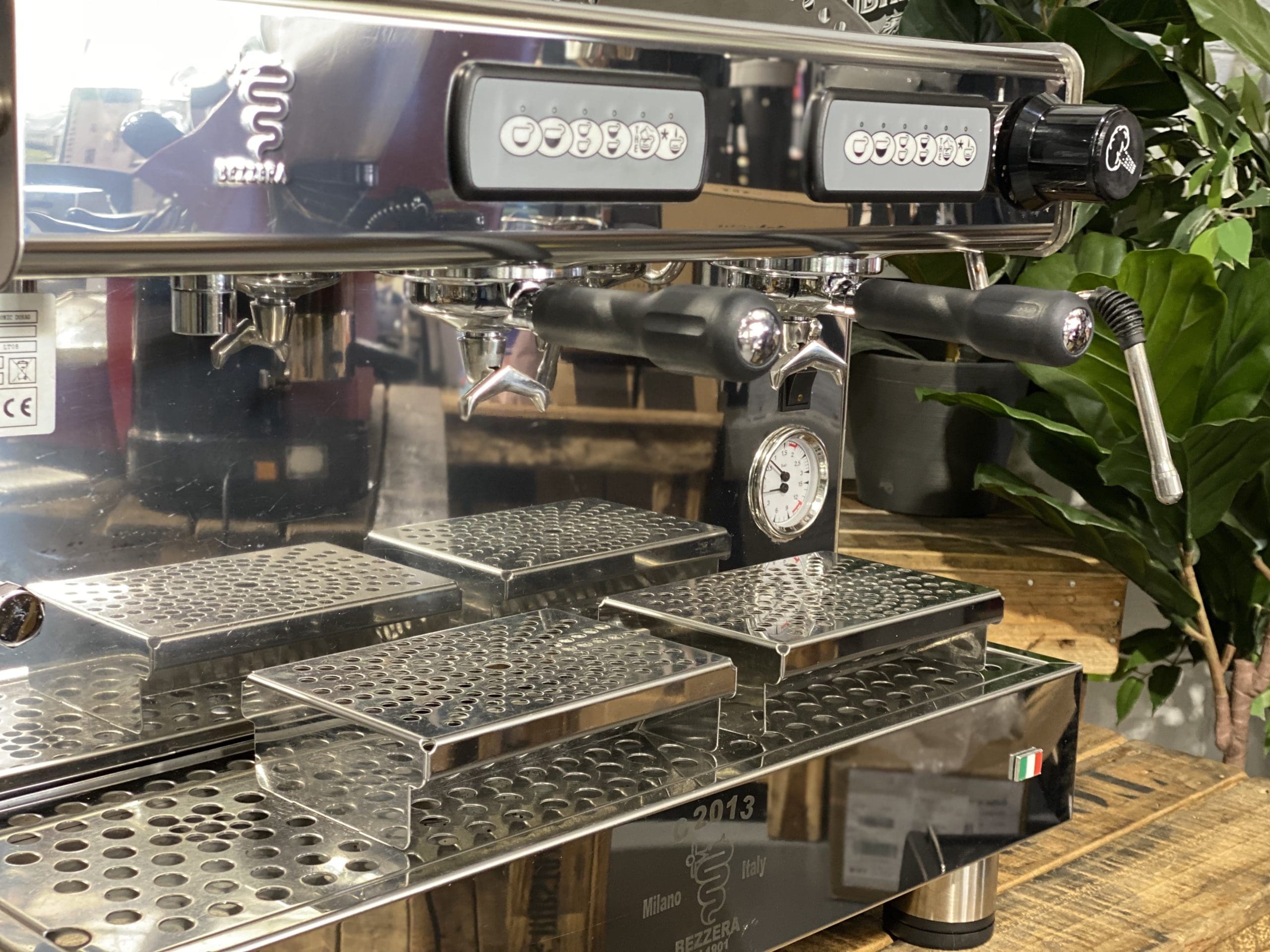 Bezerra C2013 w. Wega Handles - 2 Group Commercial Espresso Machine - Stainless