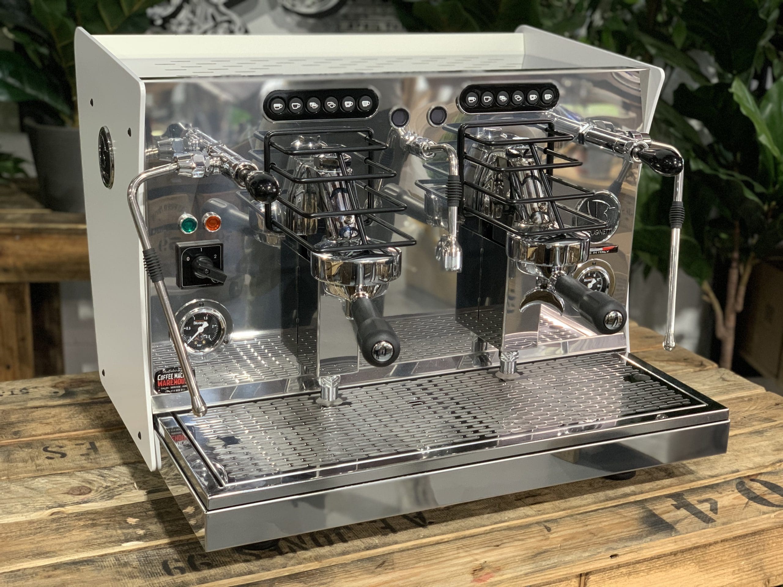 Brugnetti Guilia Manufactum - 2 Group Commercial Espresso Machine - White