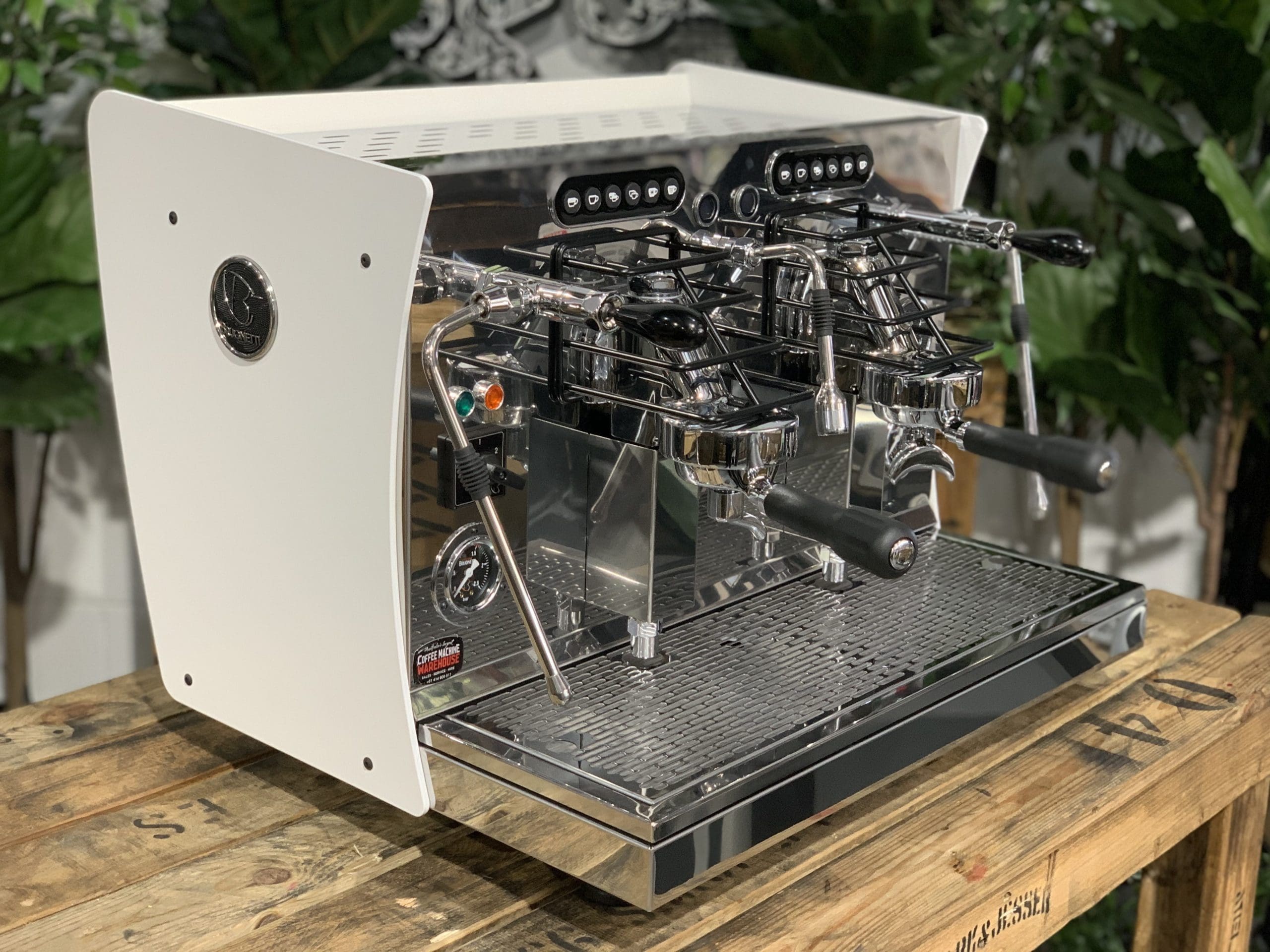 Brugnetti Guilia Manufactum - 2 Group Commercial Espresso Machine - White