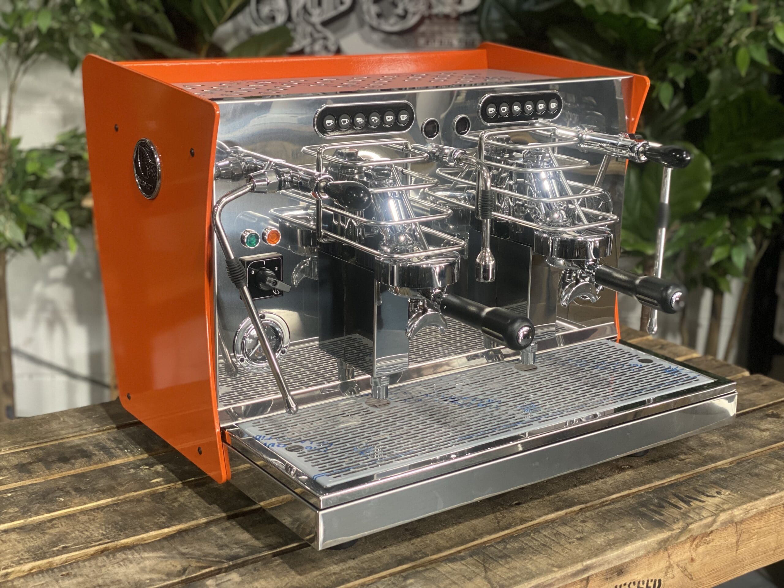 Brugnetti Giulia Manufactum Custom - 2 Group Commercial Espresso Machine - Orange