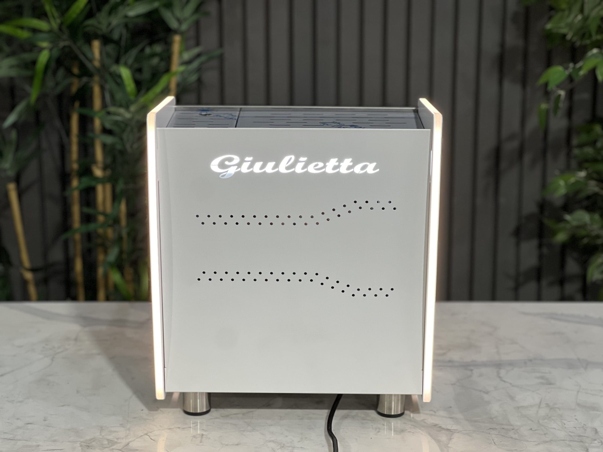 Brugnetti Giulietta White & w/ Side Lights - 1 Group Commercial Espresso Machine - Stainless