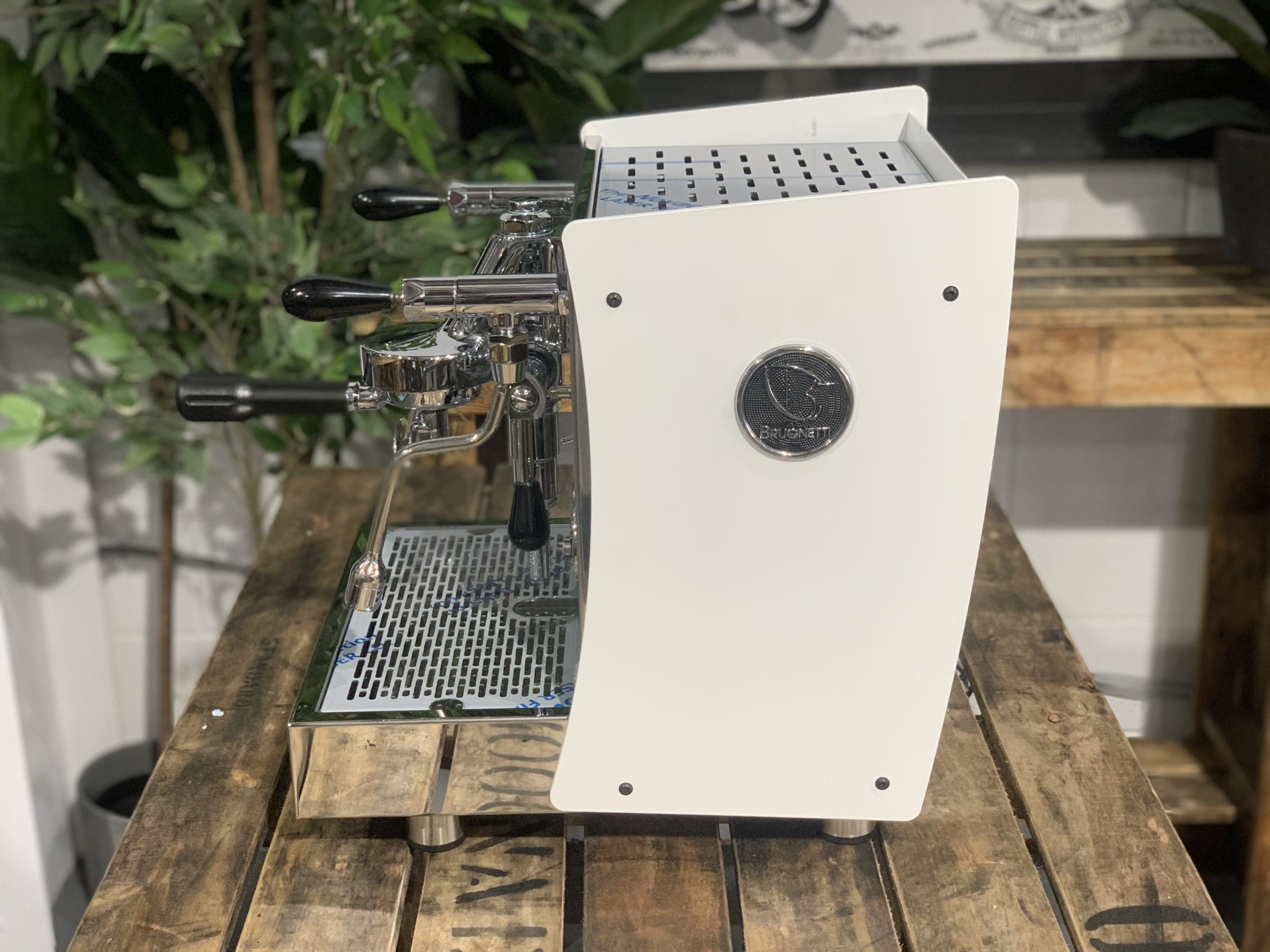 Brugnetti Giulietta White - 1 Group Commercial Espresso Machine - Stainless