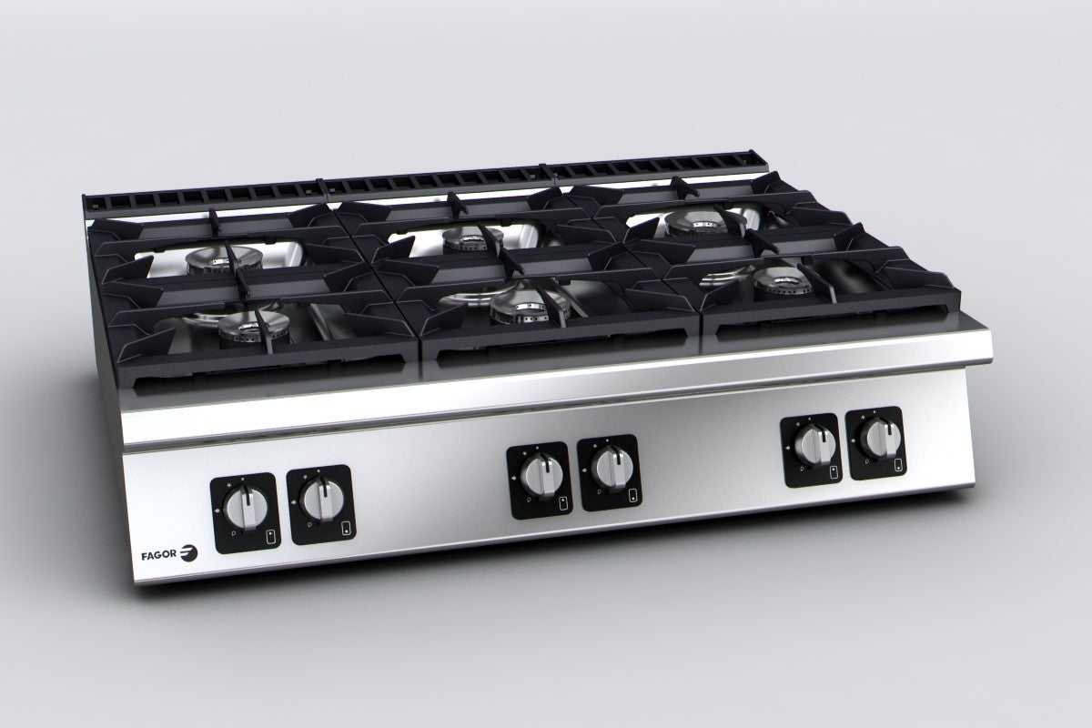 Fagor Kore 700-900 Series C-GH Bench Top Gas Burner - 4 or 6 Burner