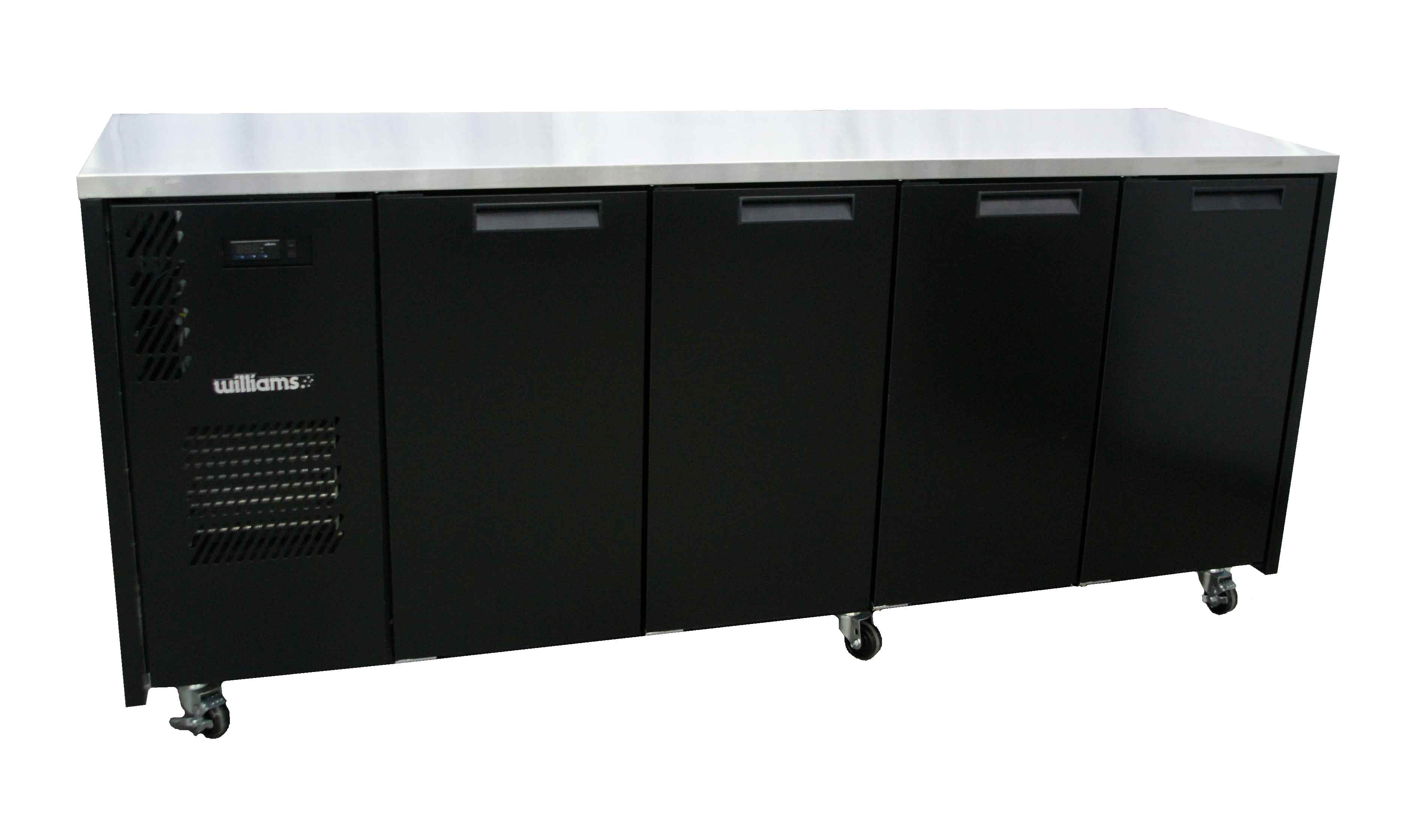 Williams Cameo 4 Solid Door Back Bar Fridge - Black HC4USBHC