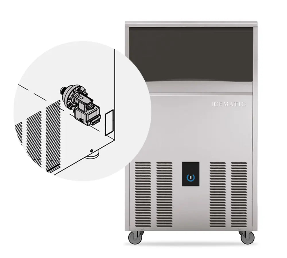 ICEMATIC 54kg Self Contained Ice Machines with Removable Air Filter and Integrated Drain pump C54DP-A