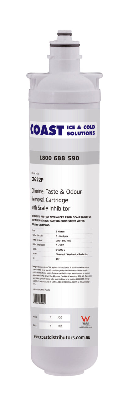Ice-O-Matic CD222P Water Filter Cartridge for Puretech CD60