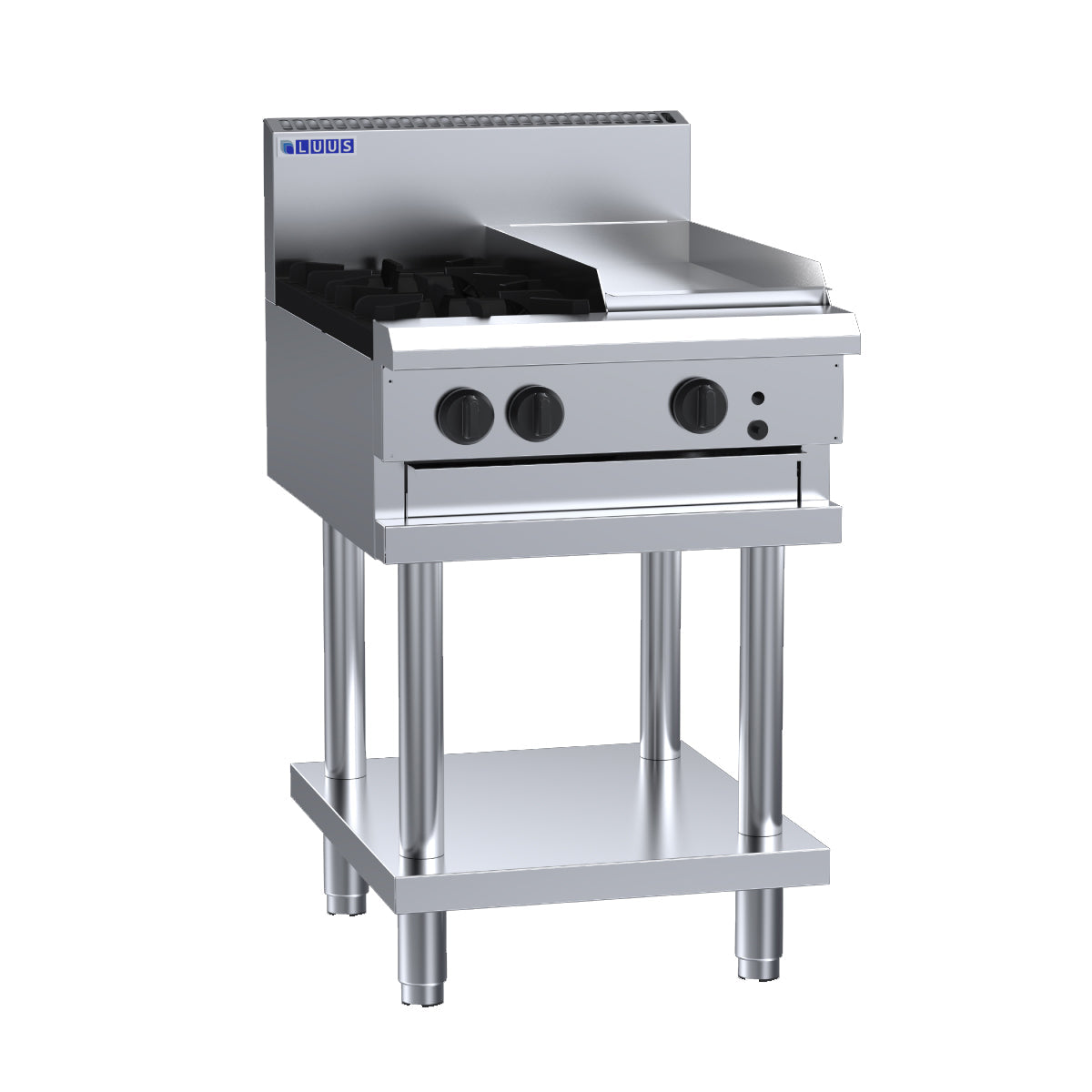 Luus 2 Burner 300mm Griddle Cooktop CS-2B3P-LPG - LPG