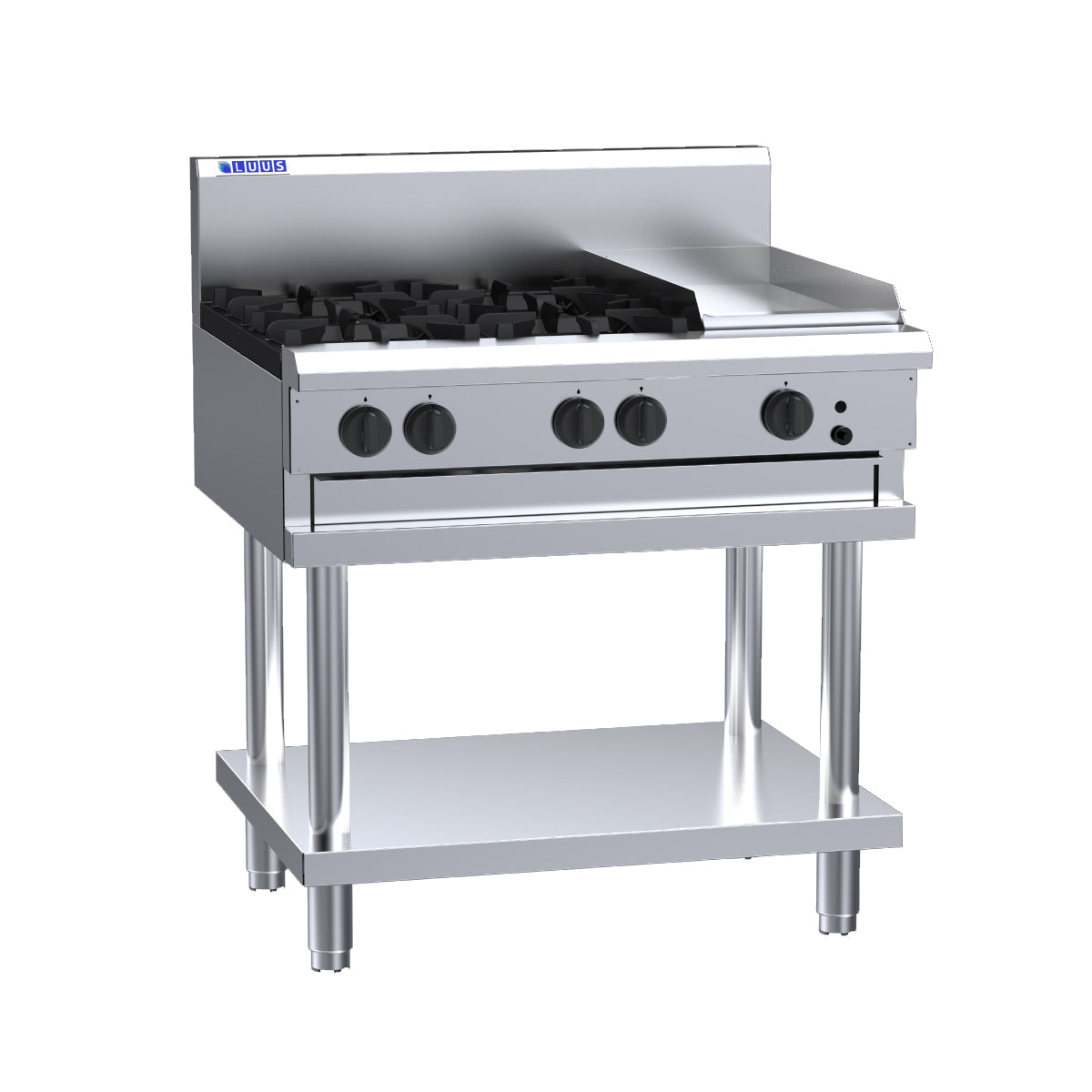 Luus 4 Burner 300mm Griddle Cooktop CS-4B3P