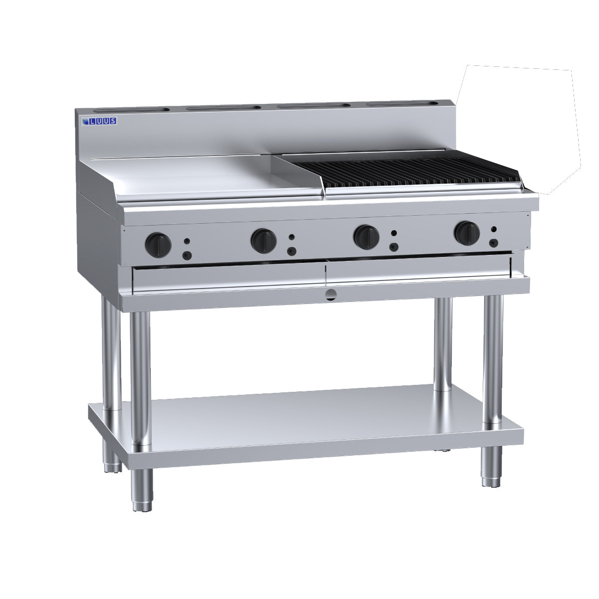 Luus CS-6P6C 600mm Griddle 600mm Chargrill