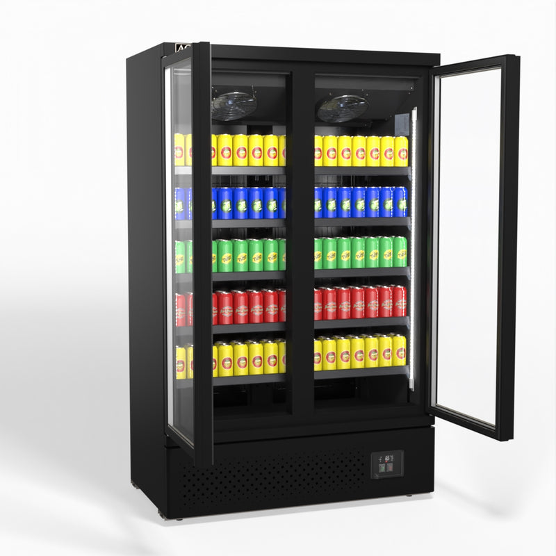 AG Supermarket Two Glass Doors Upright Display Fridge - 1000 Litre