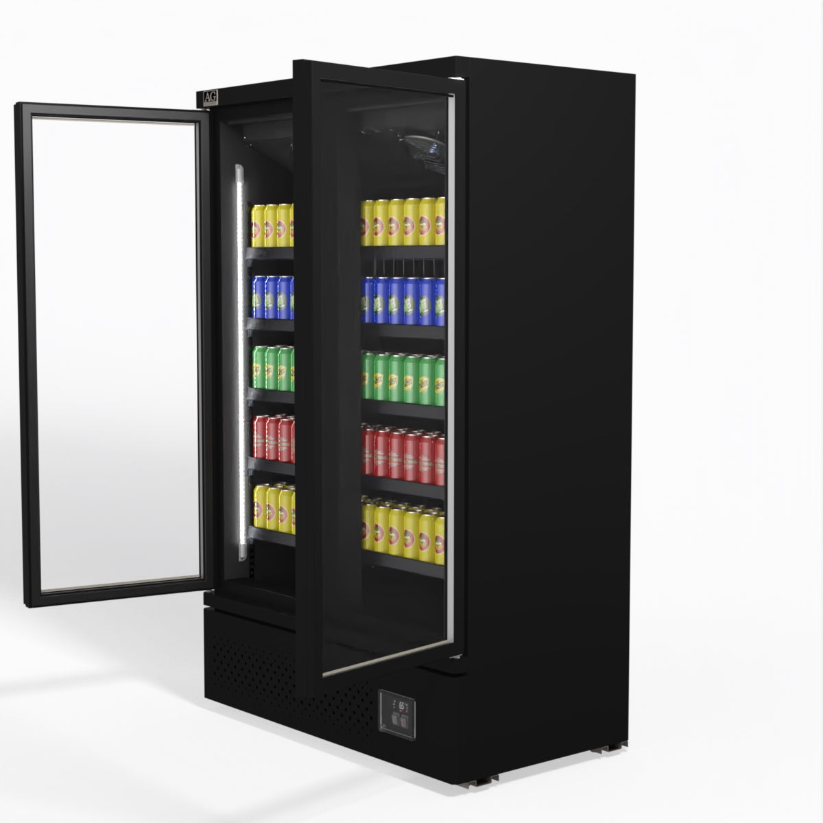 AG Supermarket Two Glass Doors Upright Display Fridge - 1000 Litre