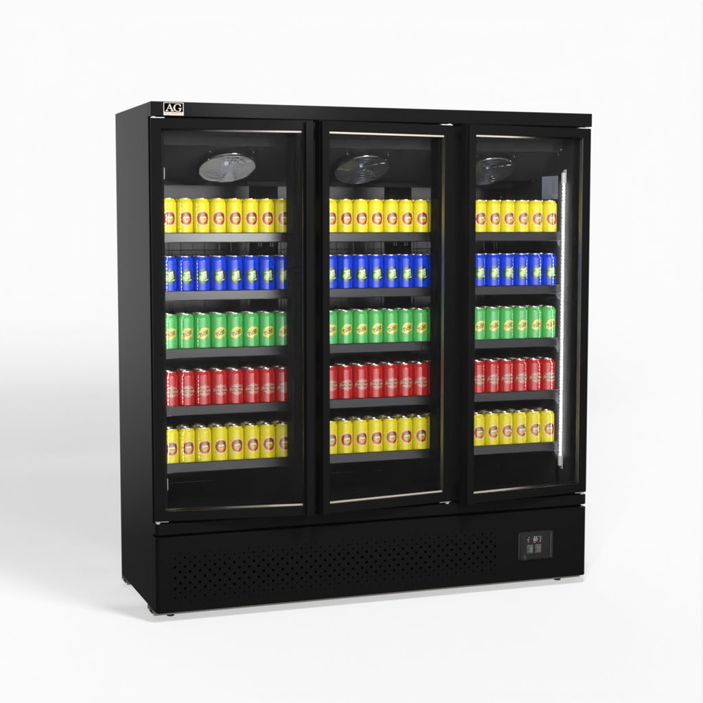 AG Supermarket Three Glass Doors Upright Display Fridge - 1539 Litre CSB1500