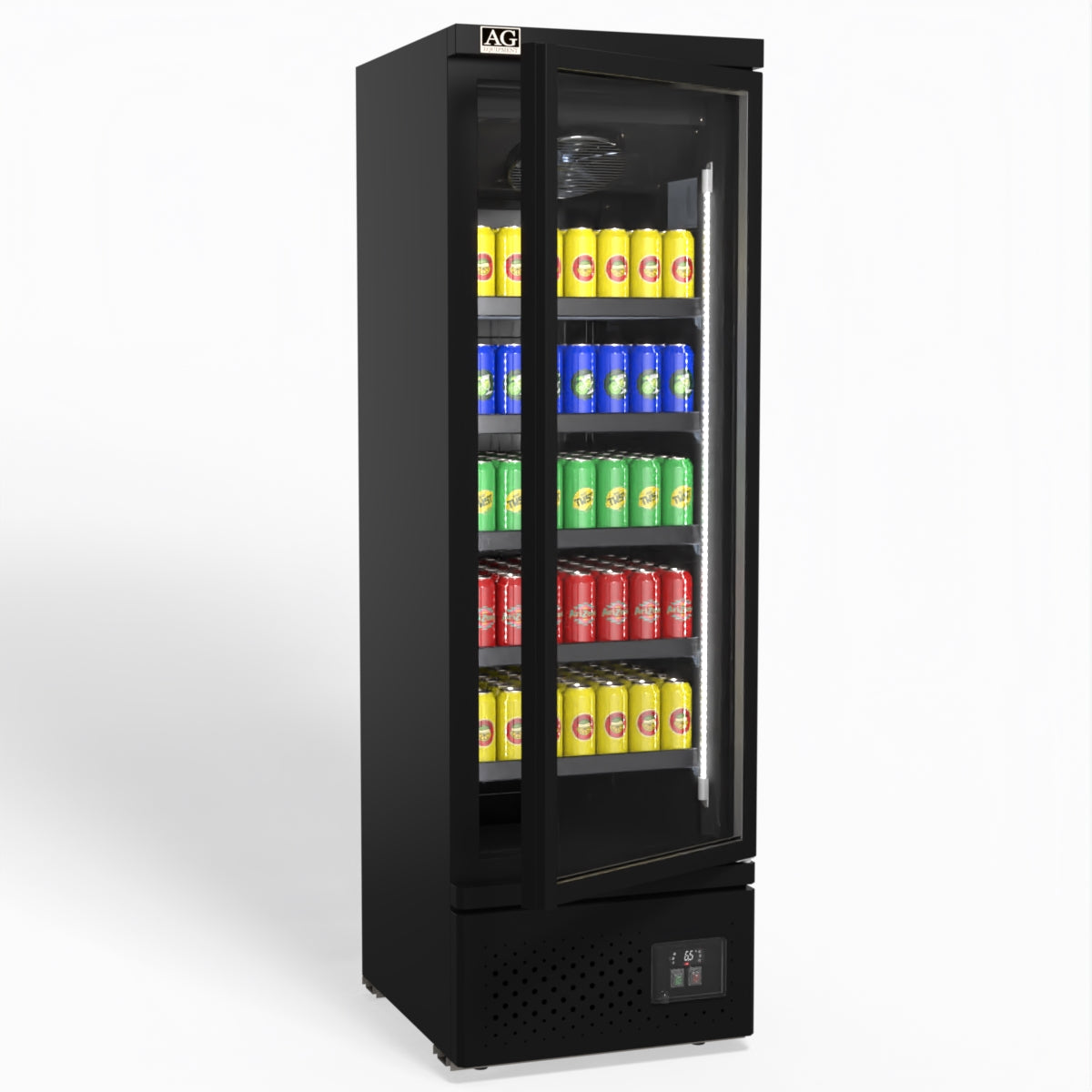 AG Supermarket Single Glass Door Upright Display Fridge - 450 Litre