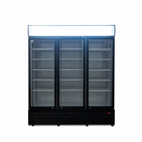 AG Equipment 1500L Triple Glass Door Upright Display Fridge CU1500TNG