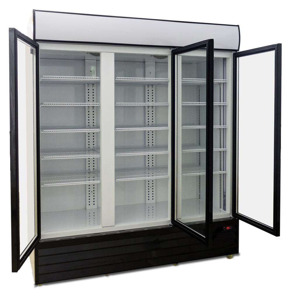 AG Equipment 1500L Triple Glass Door Upright Display Fridge CU1500TNG