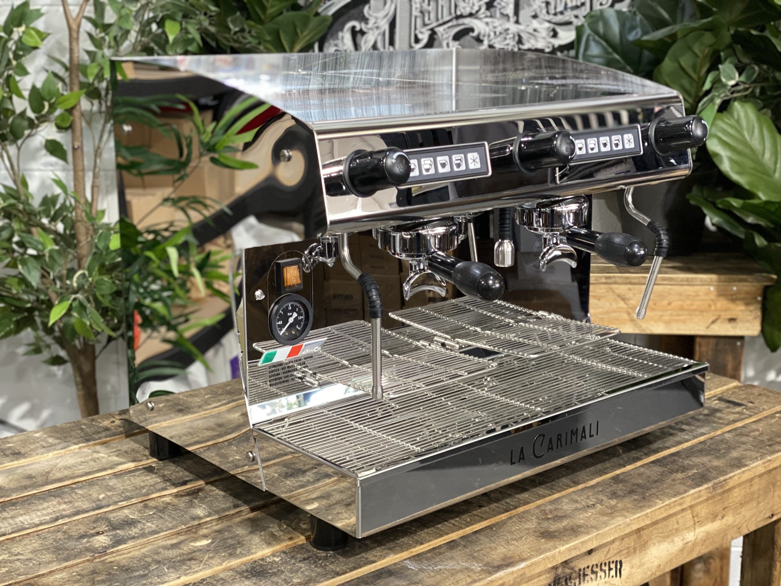 Carimali Pratica E2 - 2 Group Commercial Espresso Machine - Stainless Steel
