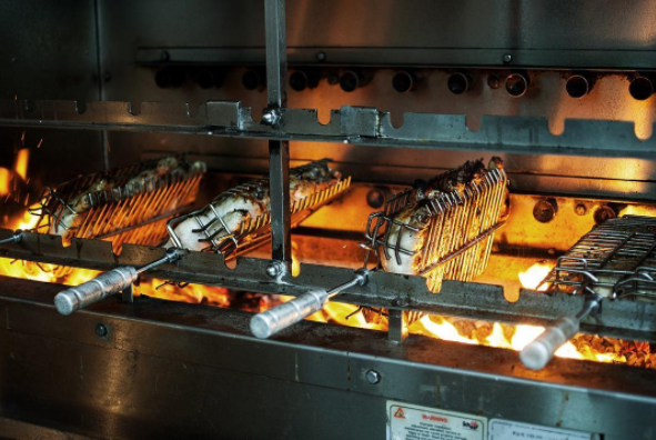 Scheer Charcoal Super 300 Charcoal Rotisserie with 35 Skewers - CS300