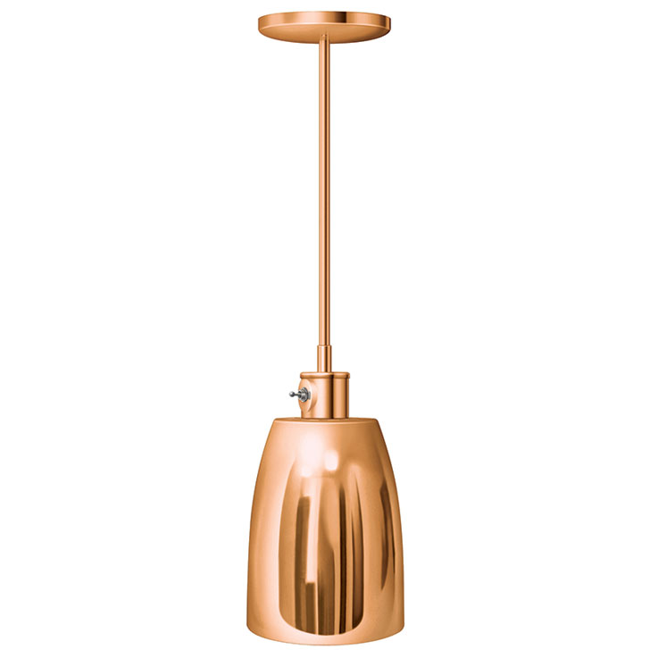 Hatco Decorative Heat Lamp Bright Copper Cord Mount Overall Length 1829mm - DL-600-CL/BCOPPER