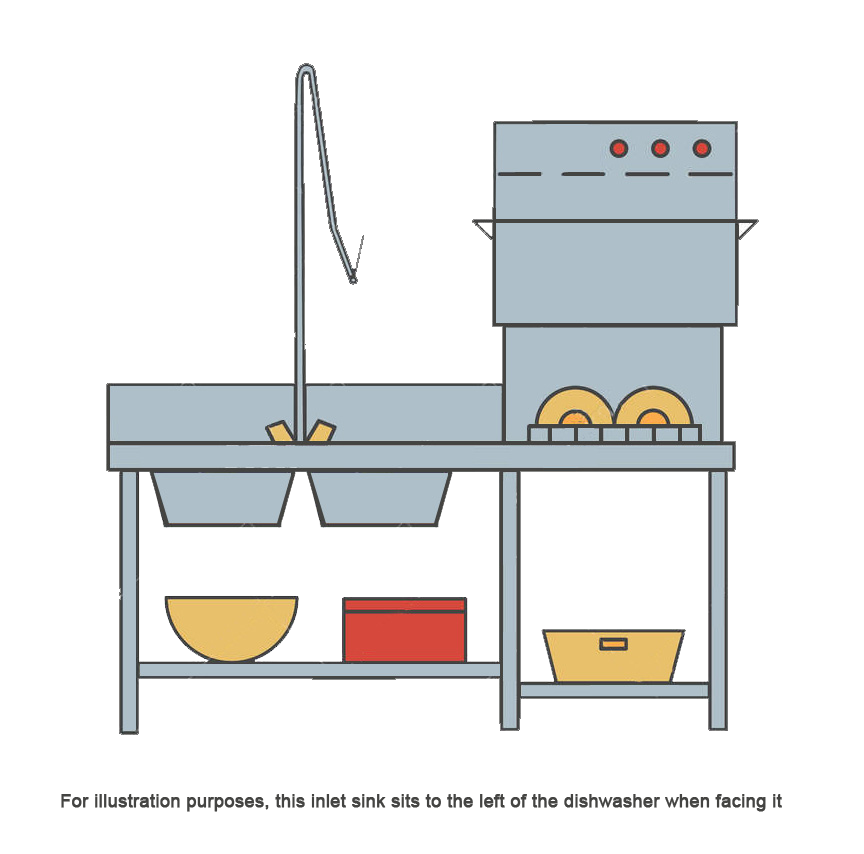 MixRite Stainless Steel Dishwasher Left-Handed Single Inlet Sink W1200 X D600