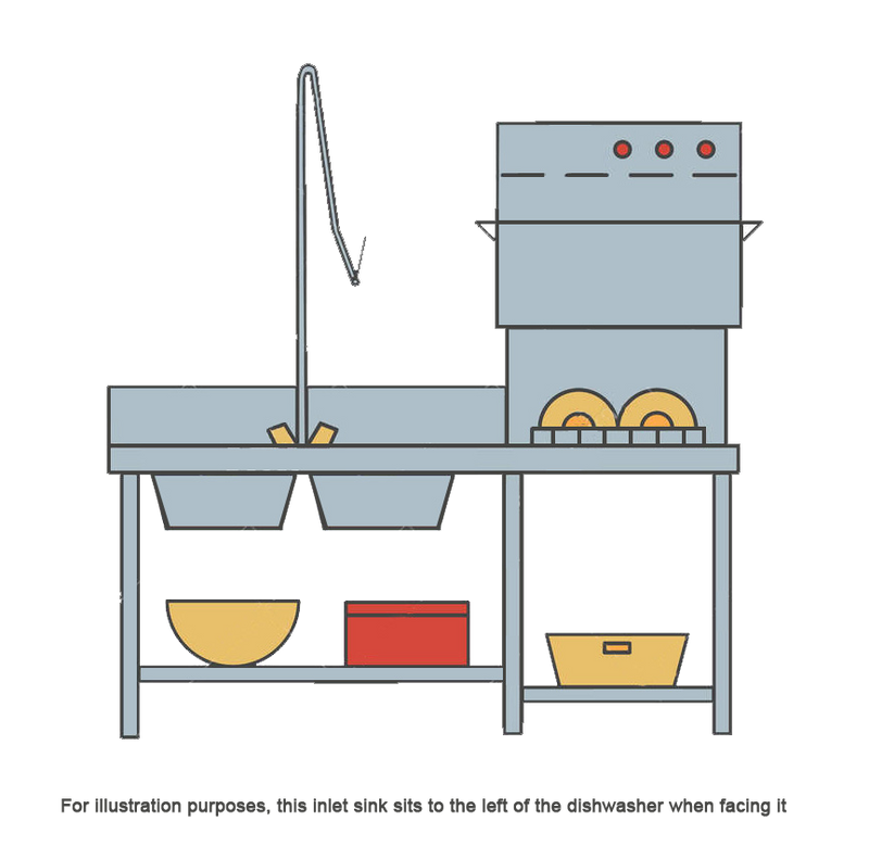 MixRite Stainless Steel Dishwasher Left-Handed Single Inlet Sink W1200 X D600