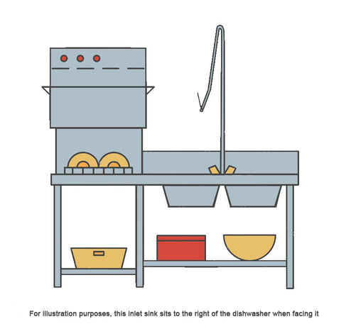 MixRite Stainless Steel Dishwasher Right-Handed Single Inlet Sink W1200 X D600