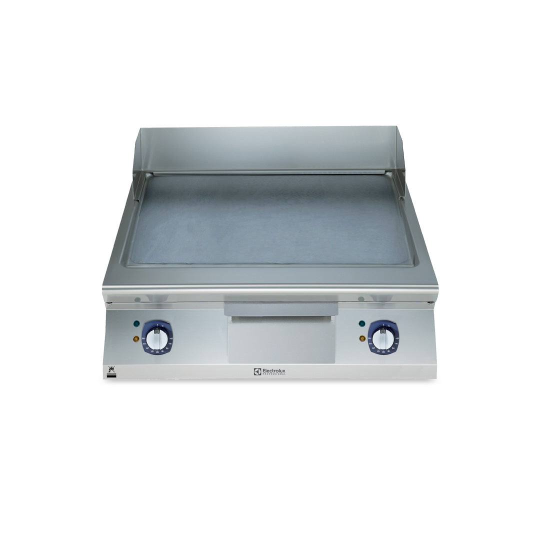 Electrolux 900XP Electric Griddle Plate with Smooth Brushed Chrome Plate 800mm - E9IINDAOMEA