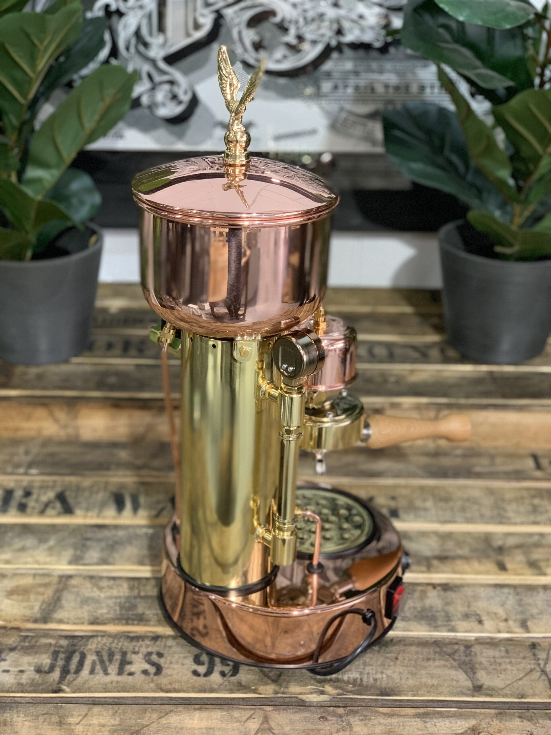 Elektra Micro Casa Semi Automatica & Brass - 1 Group Commercial Espresso Machine - Gold