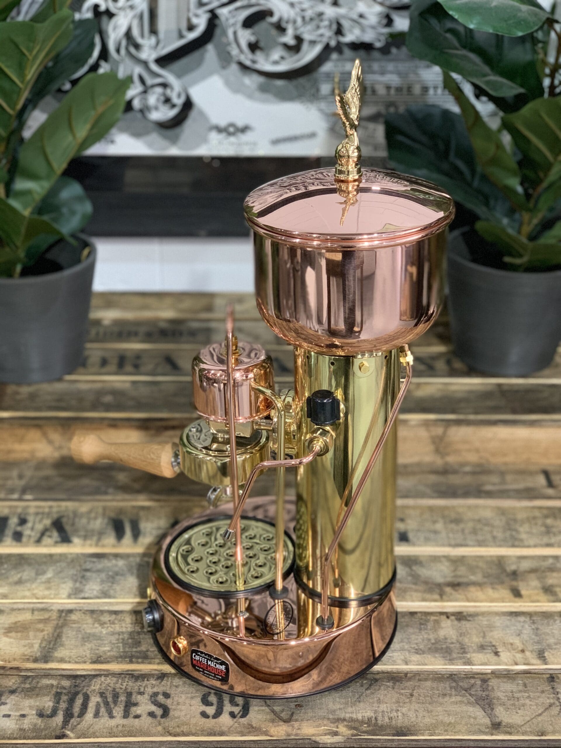 Elektra Micro Casa Semi Automatica & Brass - 1 Group Commercial Espresso Machine - Gold