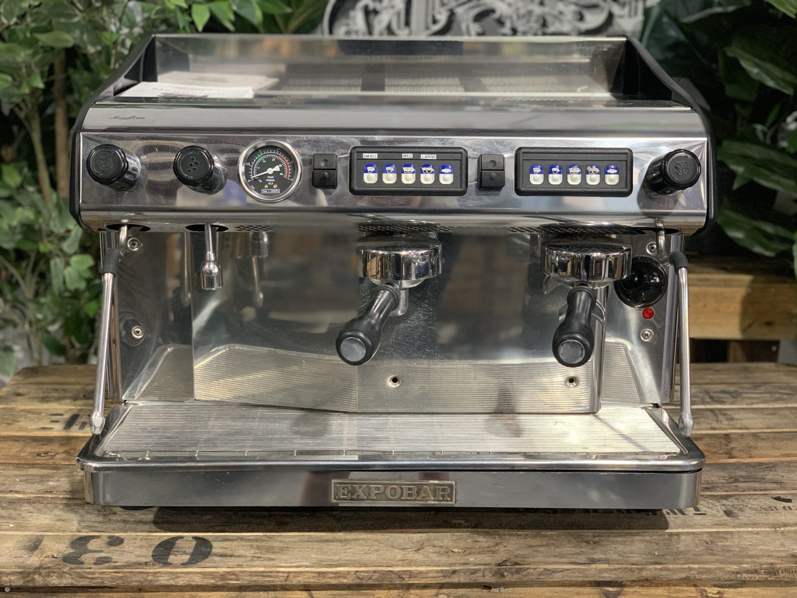 Expobar Megacrem High Cup - 2 Group Commercial Espresso Machine - Stainless Steel