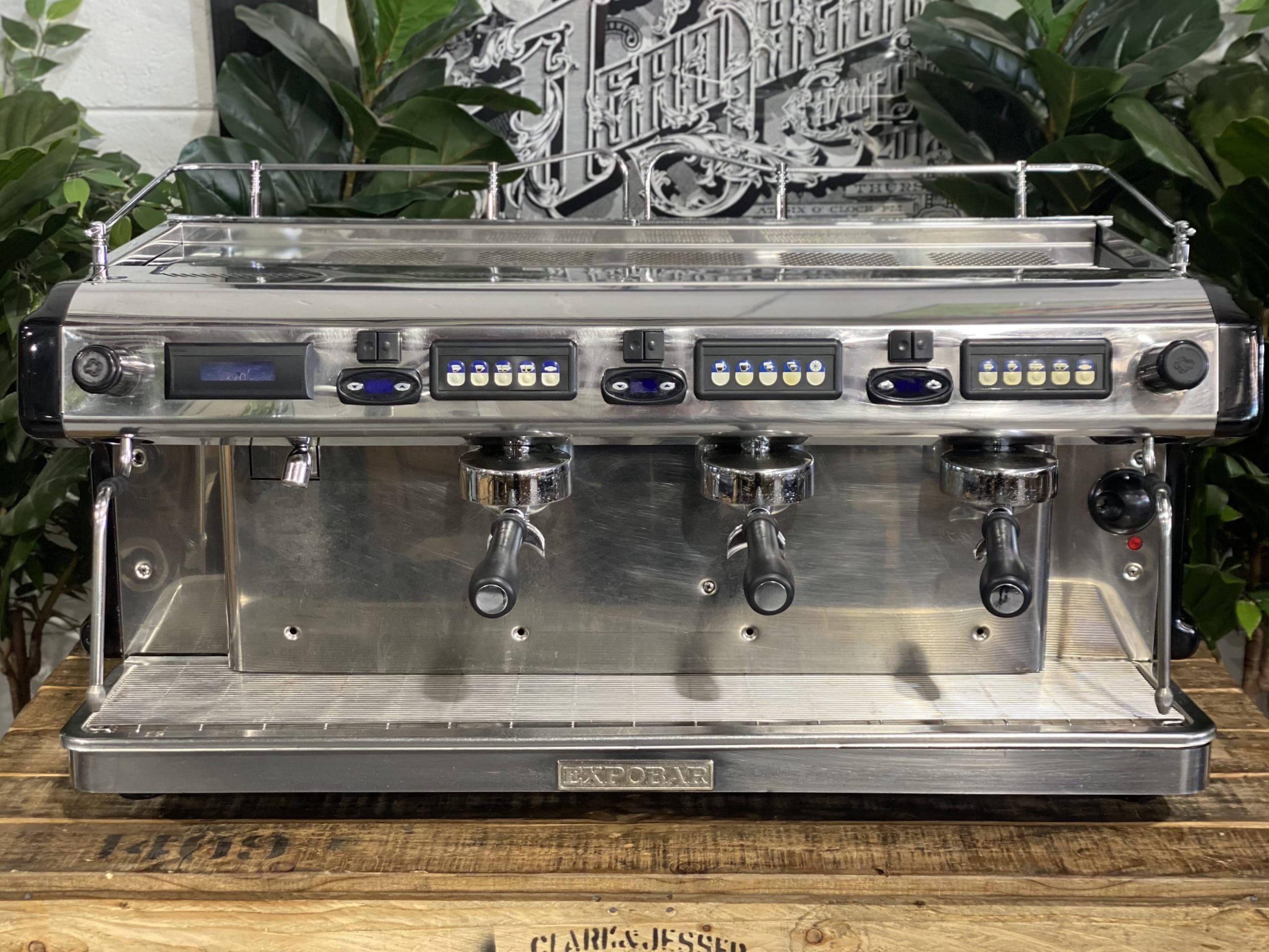 Expobar Ruggero Multiboiler Gloss - 3 Group Commercial Espresso Machine - Black