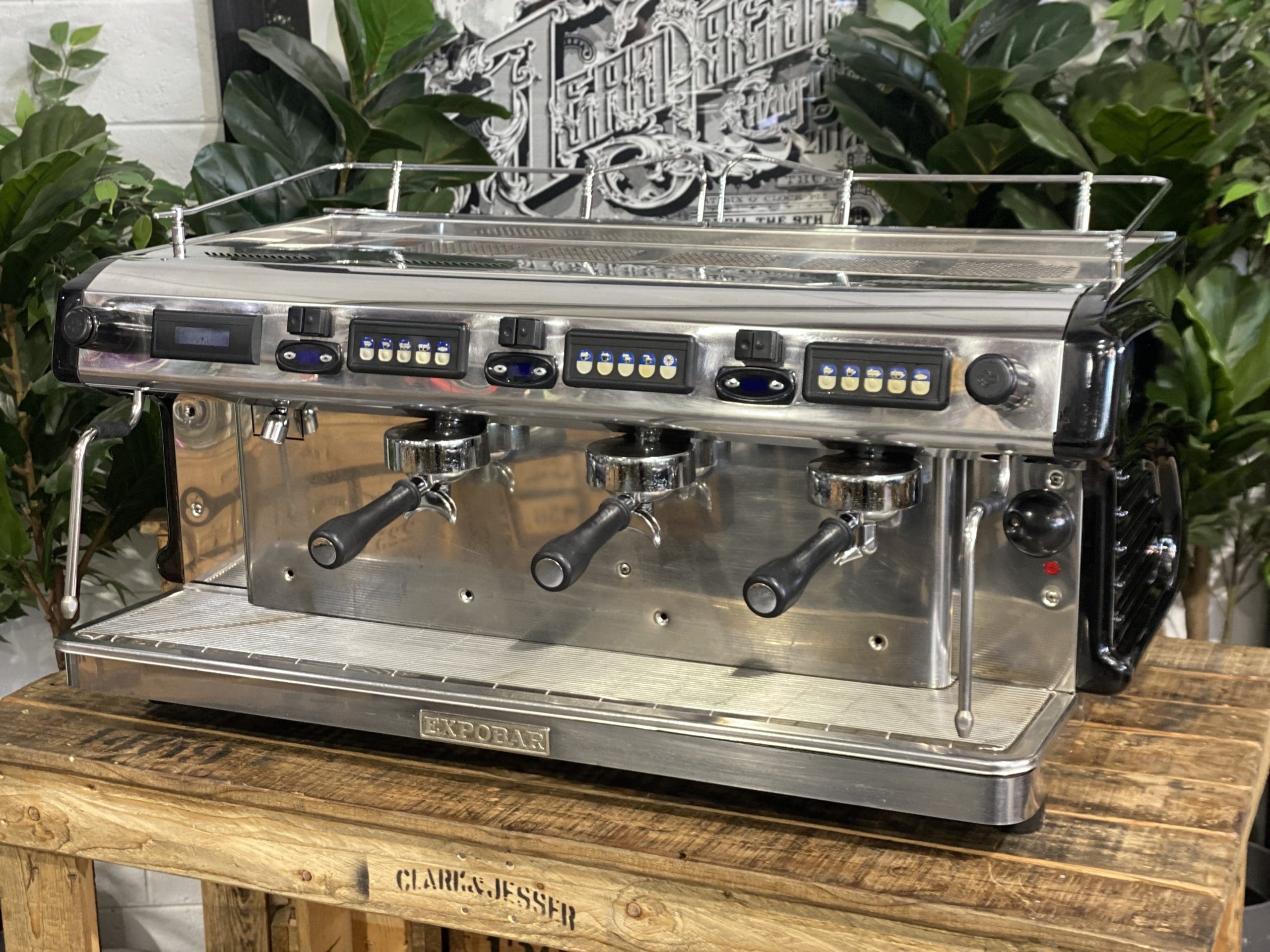 Expobar Ruggero Multiboiler Gloss - 3 Group Commercial Espresso Machine - Black