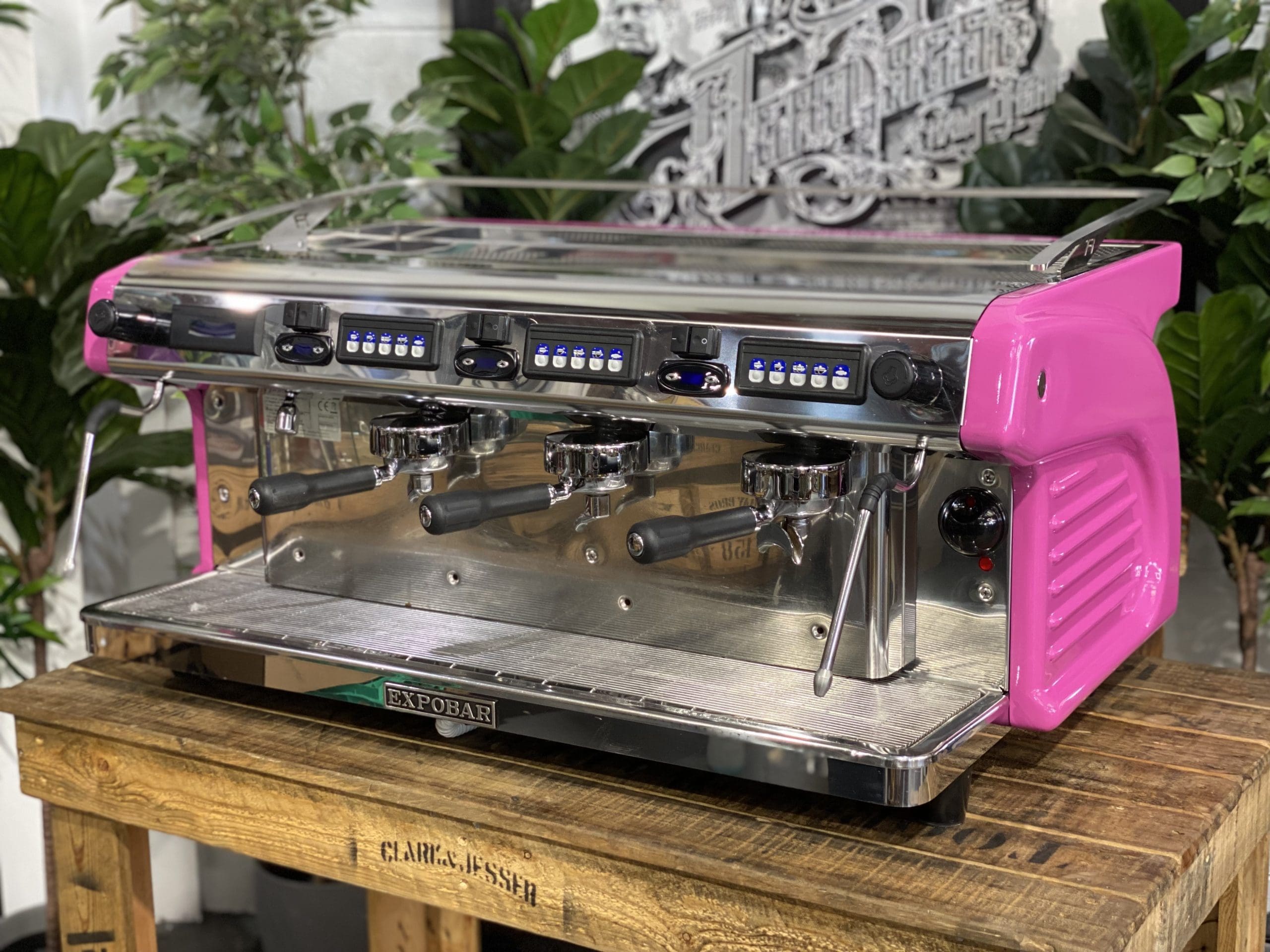 Expobar Ruggero - 3 Group Commercial Espresso Machine - Pink