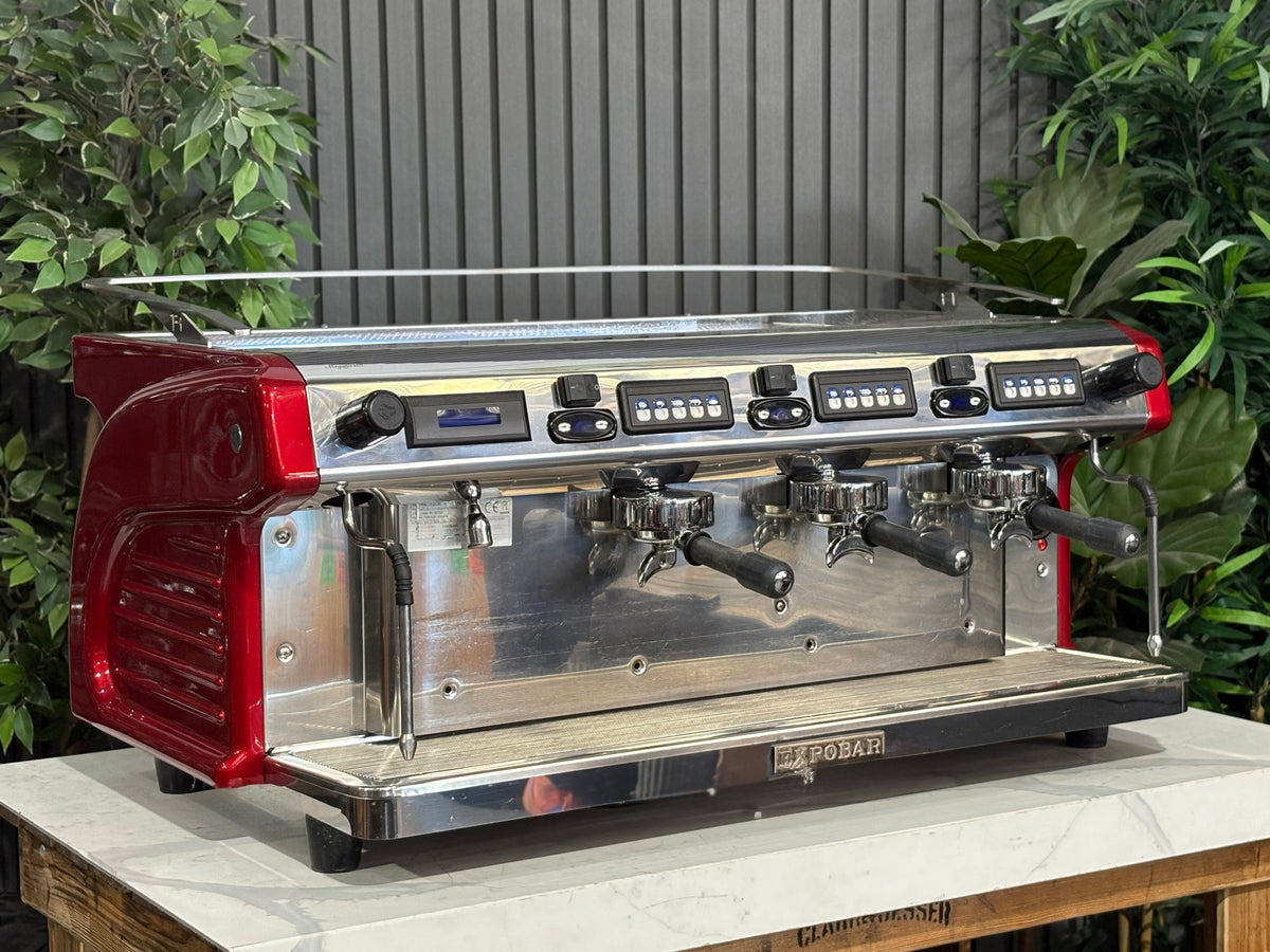 Expobar Ruggero Multiboiler - - 3 Group Commercial Espresso Machine - Commercial - Gloss Red