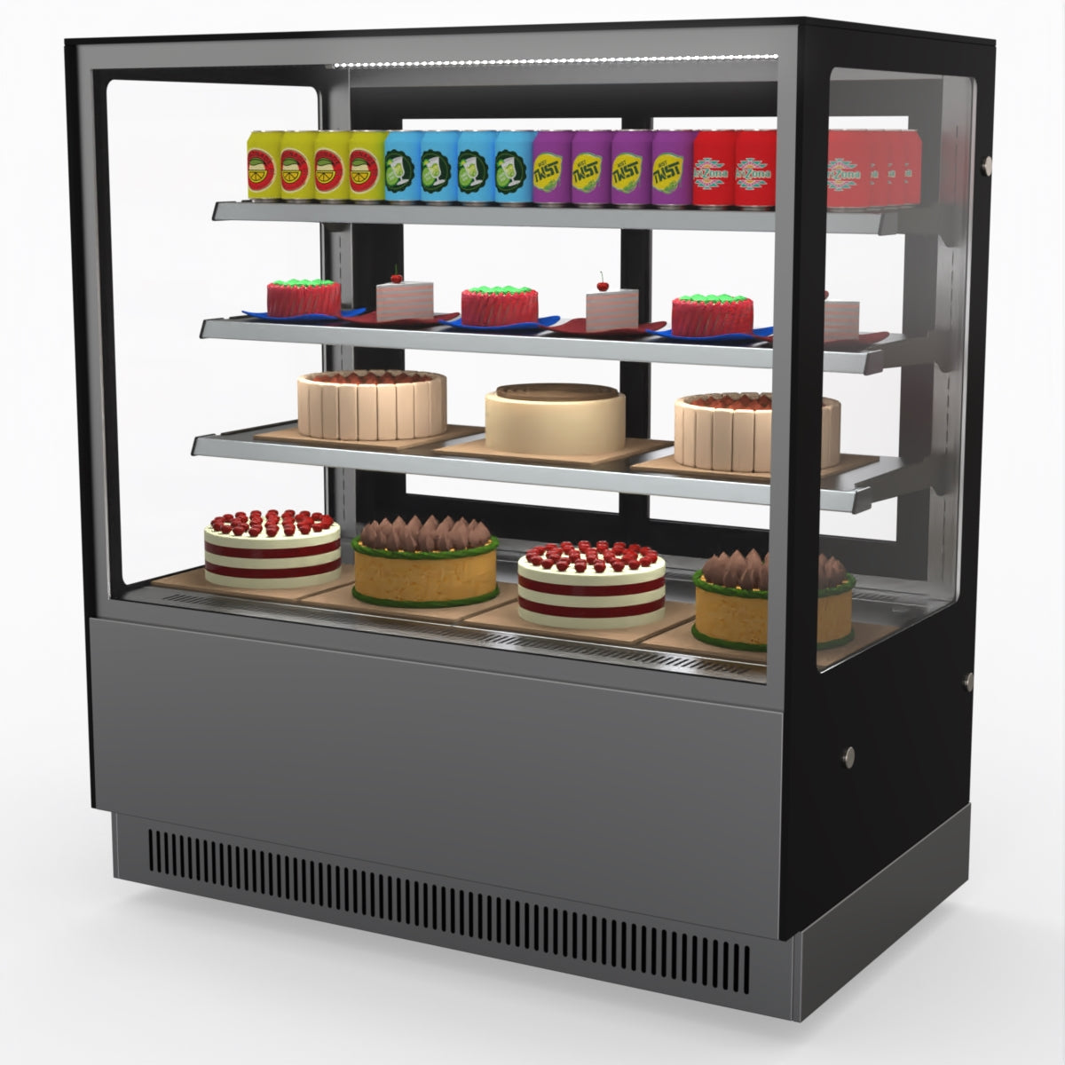 Bonvue Modern 3 Shelves Cake Or Food Display GAN-1200RF3