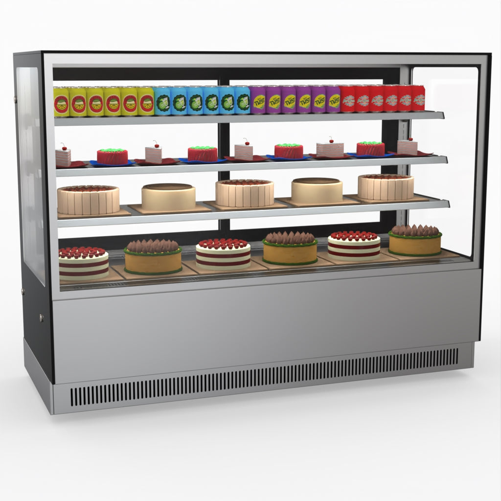 Bonvue Modern 3 Shelves Cake Showcase Food Display GAN-1800RF3