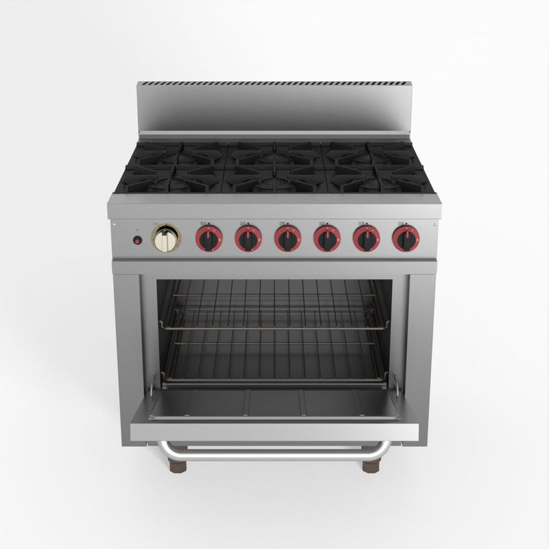 Gasmax 6 Burner With Oven Flame Failure GBS6TS