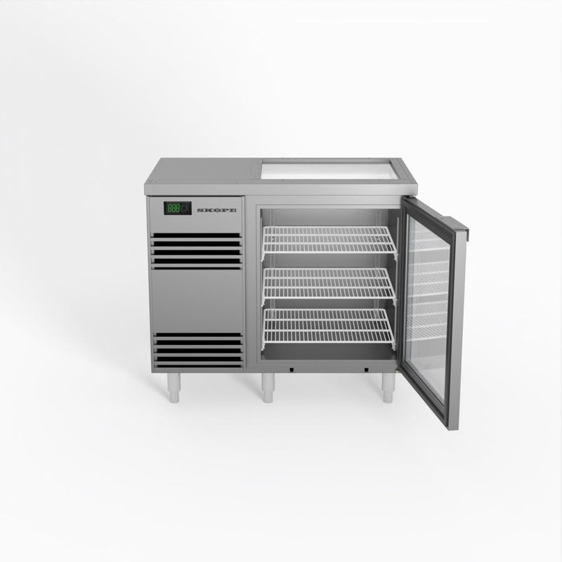 Skope 1 Glass Door Chiller - Stainless Steel