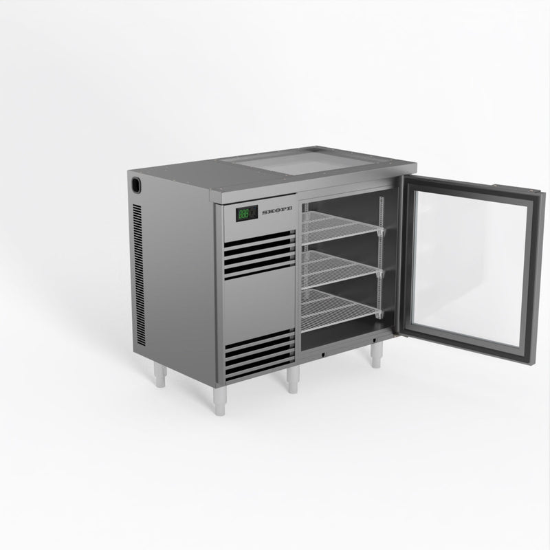 Skope 1 Glass Door Chiller - Stainless Steel