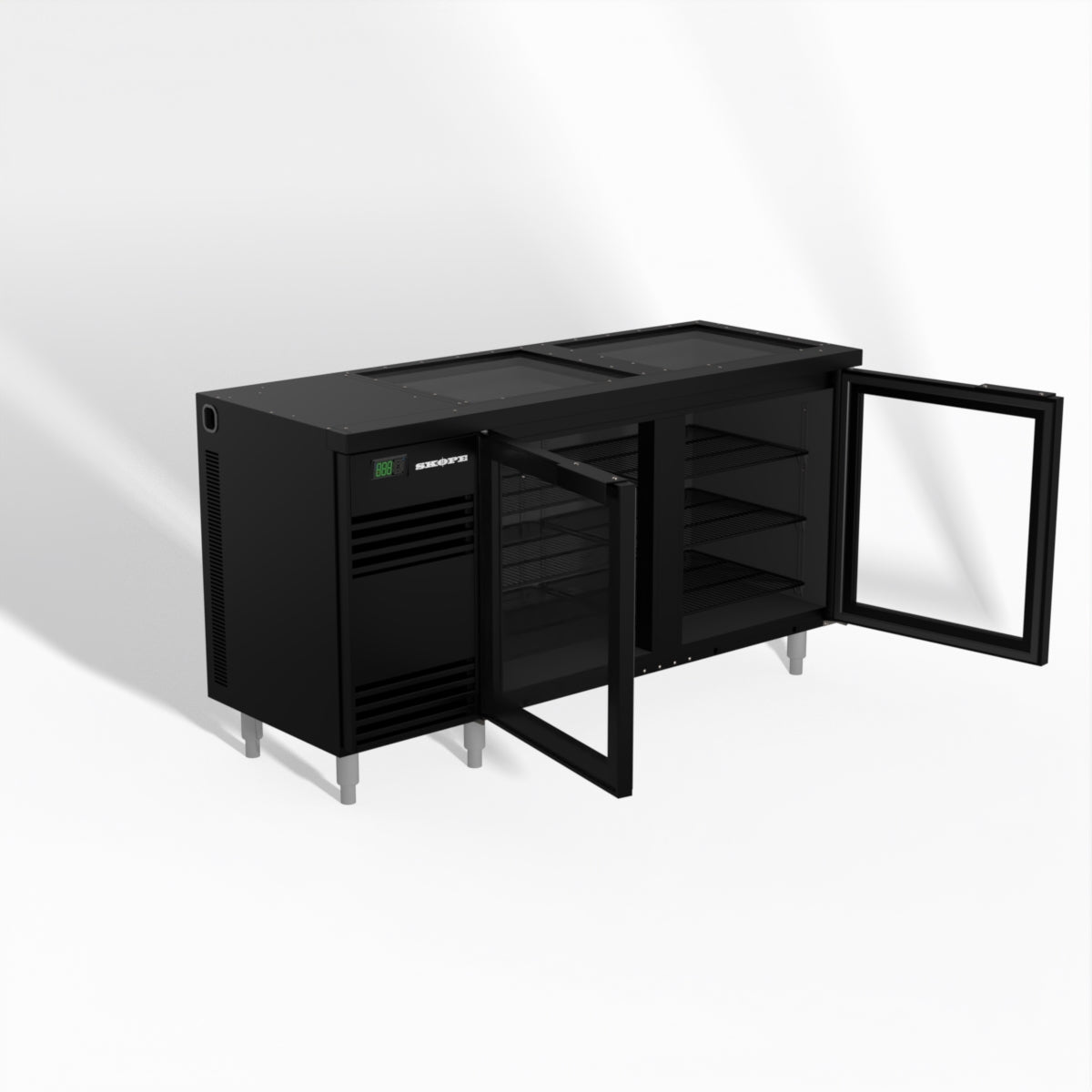 Skope 2 Glass Door Chiller - Black